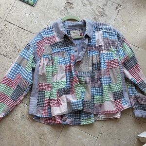 We The Free Multicolor Patchwork Top